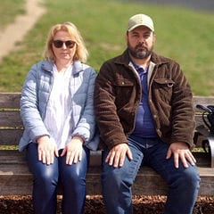 Supplied Houzz profile photo showing Alex seated outdoors with another person